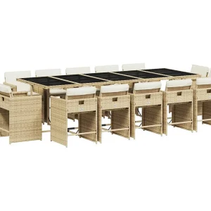 An Daingean 15-delige Tuinset met kussens poly rattan beige An Daingean 15-delige Tuinset met kussens poly rattan beige