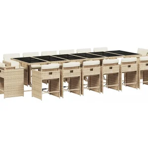 An Daingean 17-delige Tuinset met kussens poly rattan beige An Daingean 17-delige Tuinset met kussens poly rattan beige