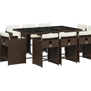 An Daingean 11-delige Tuinset met kussens poly rattan bruin An Daingean 11-delige Tuinset met kussens poly rattan bruin