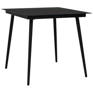 Askainen 5-delige Tuinset katoenen touw en staal zwart Askainen 5-delige Tuinset katoenen touw en staal zwart