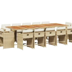 An Daingean 15-delige Tuinset met kussens poly rattan beige An Daingean 15-delige Tuinset met kussens poly rattan beige