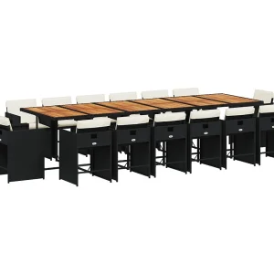 An Daingean 17-delige Tuinset met kussens poly rattan zwart An Daingean 17-delige Tuinset met kussens poly rattan zwart