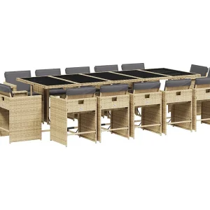 An Daingean 15-delige Tuinset met kussens poly rattan gemengd beige An Daingean 15-delige Tuinset met kussens poly rattan gemengd beige