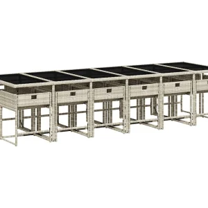 Arlon 13-delige Tuinset met kussens poly rattan lichtgrijs Arlon 13-delige Tuinset met kussens poly rattan lichtgrijs