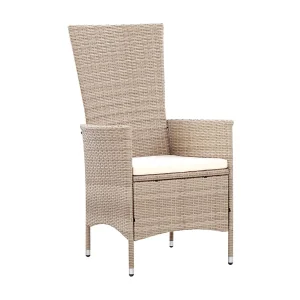 Bahae 7-delige Tuinset met kussens poly rattan beige Bahae 7-delige Tuinset met kussens poly rattan beige