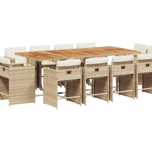 An Daingean 13-delige Tuinset met kussens poly rattan beige An Daingean 13-delige Tuinset met kussens poly rattan beige