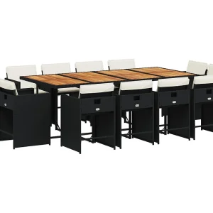 An Daingean 13-delige Tuinset met kussens poly rattan zwart An Daingean 13-delige Tuinset met kussens poly rattan zwart