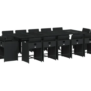An Daingean 15-delige Tuinset met kussens poly rattan zwart An Daingean 15-delige Tuinset met kussens poly rattan zwart
