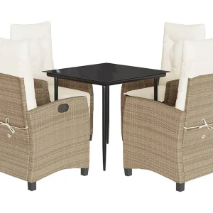 Agerskov 5-delige Tuinset met kussens poly rattan beige Agerskov 5-delige Tuinset met kussens poly rattan beige