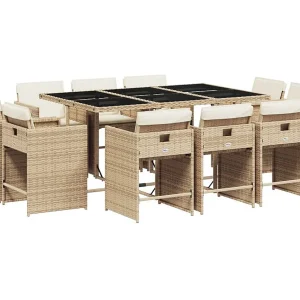 An Daingean 11-delige Tuinset met kussens poly rattan beige An Daingean 11-delige Tuinset met kussens poly rattan beige