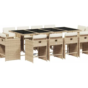 An Daingean 13-delige Tuinset met kussens poly rattan beige An Daingean 13-delige Tuinset met kussens poly rattan beige