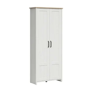 Aksel Wit en Hout 2-deurs kledingkast Aksel Wit en Hout 2-deurs kledingkast