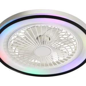 19 inch plafondventilator met afstandsbediening, 3 ABS-bladen, ultrastille DC-motor, 3-kleurige RGB dimbare LED (48,26 x 48,26 x 12,7 cm) 19 inch plafondventilator met afstandsbediening, 3 ABS-bladen, ultrastille DC-motor, 3-kleurige RGB dimbare LED (48,26 x 48,26 x 12,7 cm)