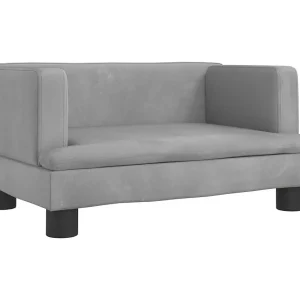 Asdee Hondenmand 60x40x30 cm fluweel lichtgrijs Asdee Hondenmand 60x40x30 cm fluweel lichtgrijs