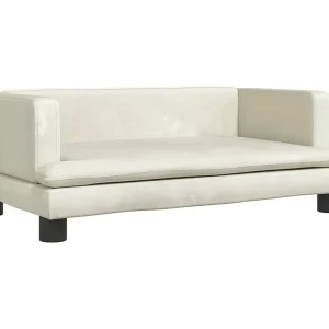 Asdee  Hondenmand 80x45x30 cm fluweel crèmekleurig