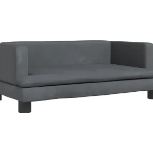 Asdee  Hondenmand 80x45x30 cm fluweel donkergrijs