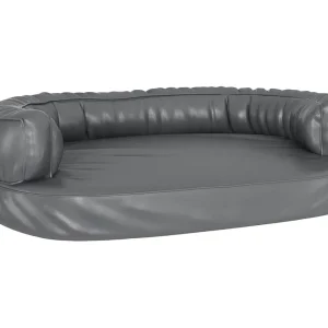 Aventura  Hondenmand met ergonomisch schuim 75×53 cm kunstleer grijs