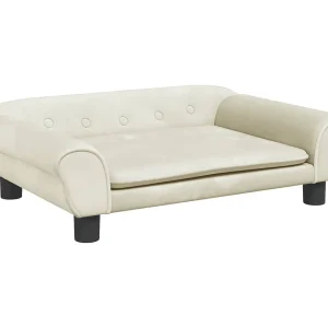 Angeren Hondenmand 70x48x22 cm fluweel crèmekleurig Angeren Hondenmand 70x48x22 cm fluweel crèmekleurig