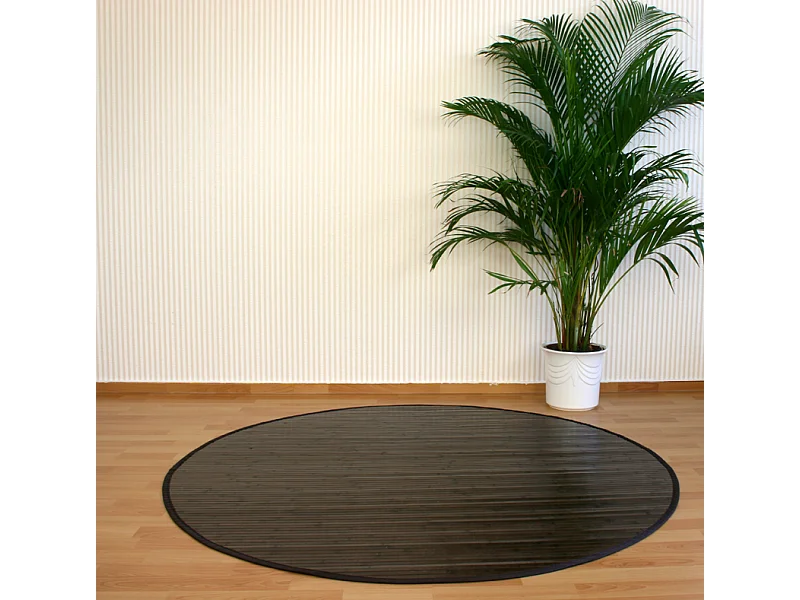 Bamboe vloerkleed 90 cm Bruin