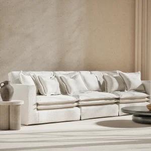 Bank van chenillestof Amalfi – 6 plaatsen – creme Bank van chenillestof Amalfi – 6 plaatsen – creme