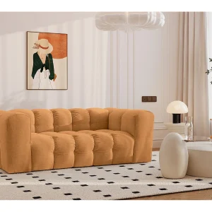 2-zitsbank, comfortbank BALOO, stof Schenille, oranje 2-zitsbank, comfortbank BALOO, stof Schenille, oranje