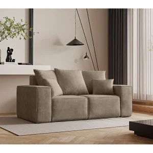 Bank, tweezitsbank ELLA, stof Noel, beige Bank, tweezitsbank ELLA, stof Noel, beige