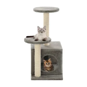 Alice Claire  Kattenkrabpaal met sisal krabpalen 60 cm grijs