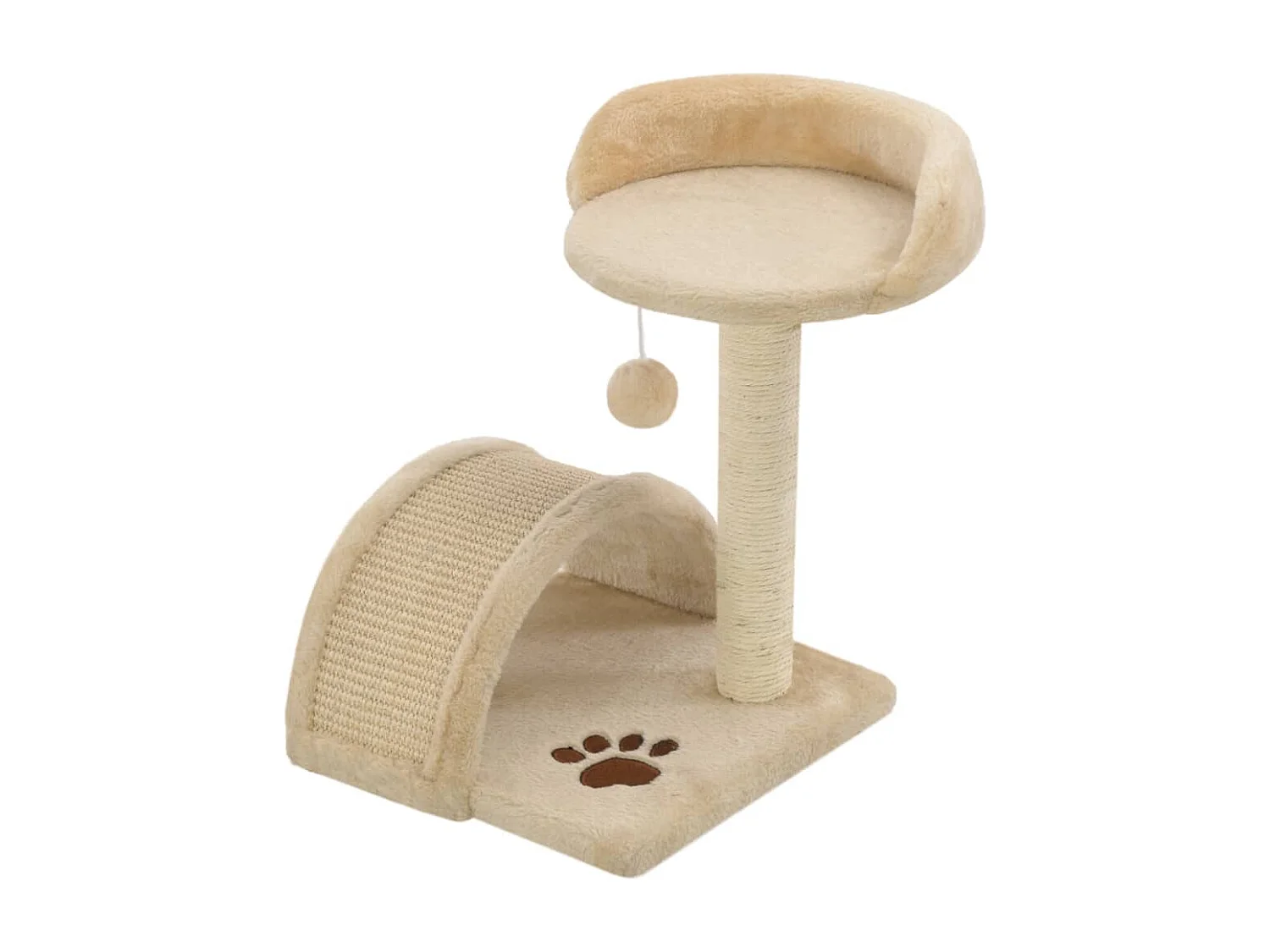 Alfie Dean Kattenkrabpaal met sisal krabpaal 40 cm beige en bruin