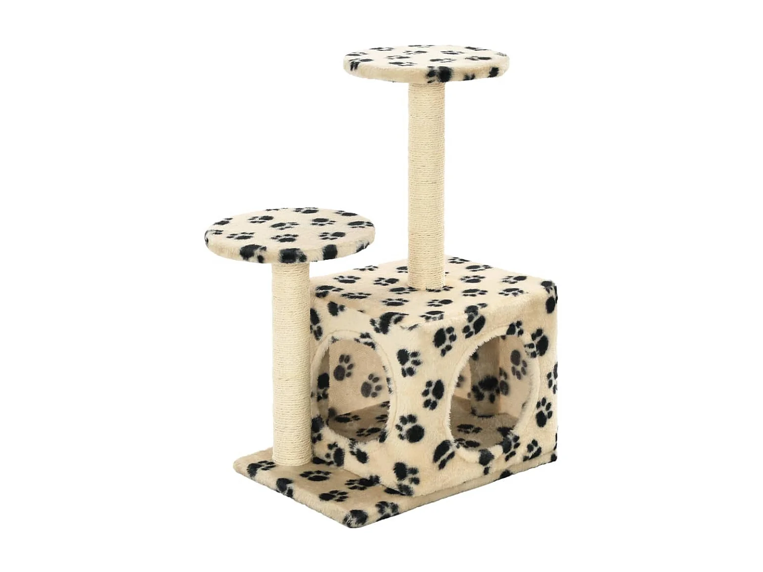 Alice Claire Kattenkrabpaal met sisal krabpalen 60 cm pootafdrukken beige