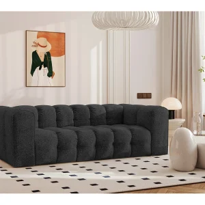 3-zitsbank, comfortbank BALOO, stof Schenille & Bouclé, grafiet 3-zitsbank, comfortbank BALOO, stof Schenille & Bouclé, grafiet