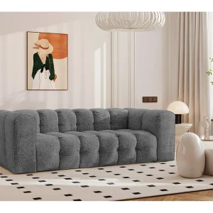 3-zitsbank, comfortbank BALOO, stof Schenille & Bouclé, antraciet 3-zitsbank, comfortbank BALOO, stof Schenille & Bouclé, antraciet