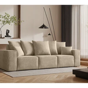 Bank, driezitsbank ELLA, stof Noel, lichtbeige Bank, driezitsbank ELLA, stof Noel, lichtbeige
