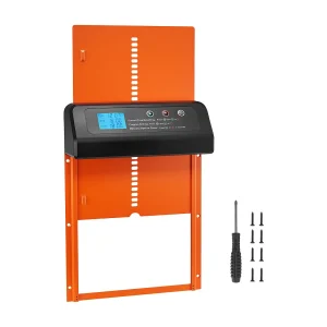 Automatische Kippenhokdeur SucceBuy, Voeding door Batterijen, 2 Modi met Timer en Handmatige Instelling, Anti-klem Systeem, Aluminiumlegering, Oranje