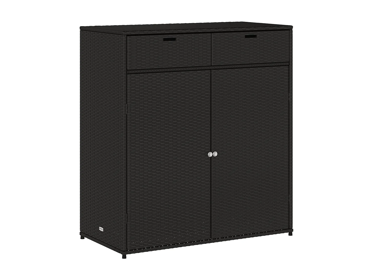 Annemarie Tuinkast 105x55x113 cm poly rattan zwart