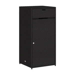 Annemarie Tuinkast 55x55x111 cm poly rattan zwart Annemarie Tuinkast 55x55x111 cm poly rattan zwart