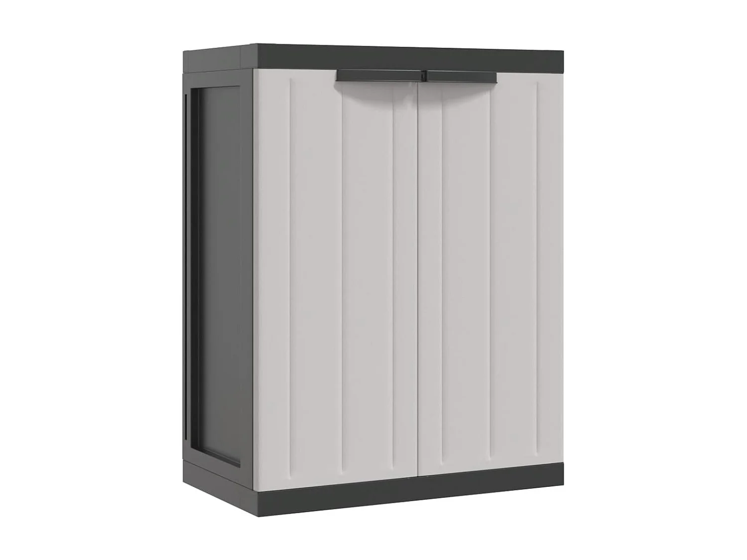 Alavieska Tuinkast 65x37x85 cm polypropeen grijs en zwart