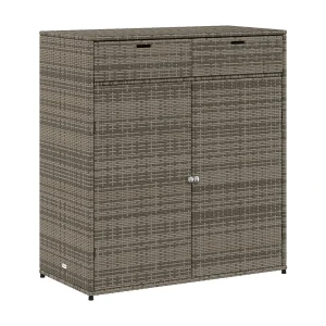 Annemarie Tuinkast 105x55x113 cm poly rattan grijs Annemarie Tuinkast 105x55x113 cm poly rattan grijs