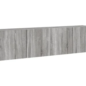 American Canyon  Tv-meubels 2 st wandgemonteerd 80x30x41 cm grijs sonoma eiken