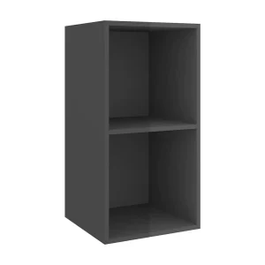 Aymee  Tv-wandmeubel 37x37x72 cm bewerkt hout hoogglans grijs