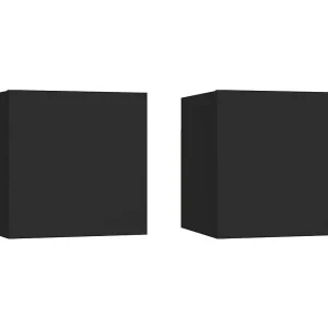Ahakista Tv-wandmeubelen 2 st 30,5x30x30 cm zwart Ahakista Tv-wandmeubelen 2 st 30,5x30x30 cm zwart