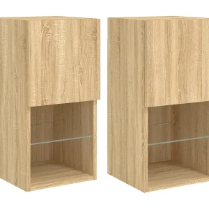 Almar Tv-meubelen 2 st LED-verlichting 30,5x30x60 cm sonoma eiken Almar Tv-meubelen 2 st LED-verlichting 30,5x30x60 cm sonoma eiken