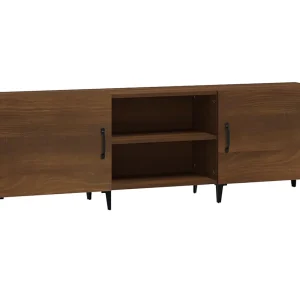 Aglish Tv-meubel 150x30x50 cm bewerkt hout bruin eikenkleur Aglish Tv-meubel 150x30x50 cm bewerkt hout bruin eikenkleur