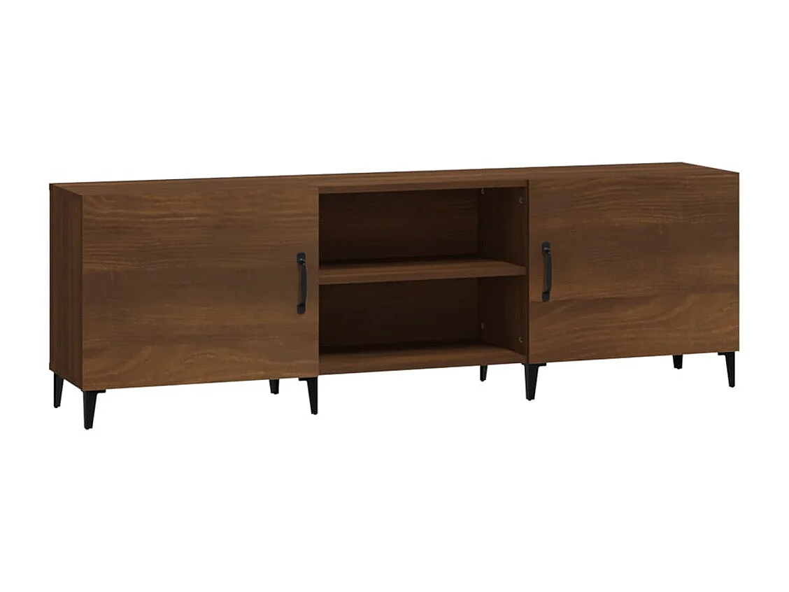 Aglish Tv-meubel 150x30x50 cm bewerkt hout bruin eikenkleur