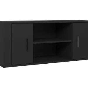 Åse Kristine Tv-meubel 100x35x40 cm bewerkt hout zwart Åse Kristine Tv-meubel 100x35x40 cm bewerkt hout zwart