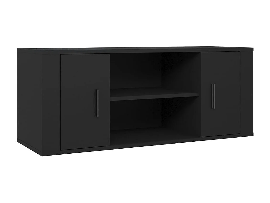 Åse Kristine Tv-meubel 100x35x40 cm bewerkt hout zwart