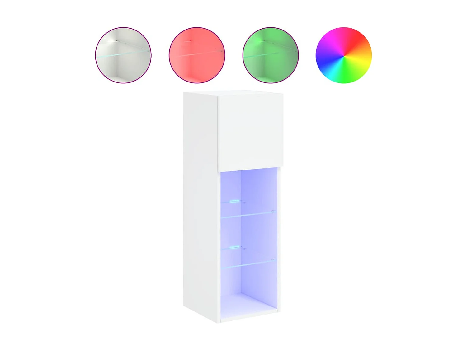 Almar Tv-meubel met LED-verlichting 30,5x30x90 cm wit