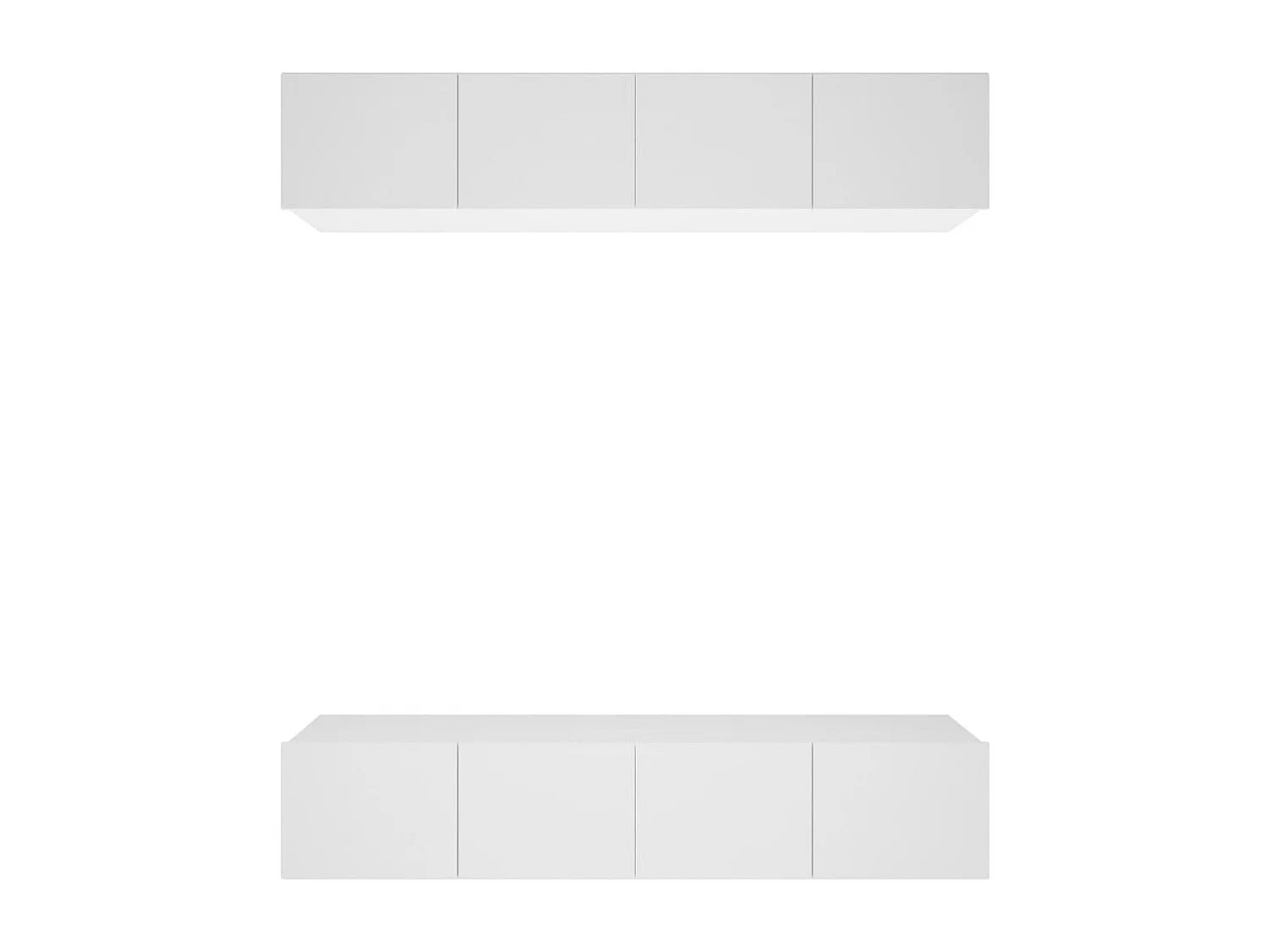 Assumption Tv-meubels 4 st 80x30x30 cm bewerkt hout wit