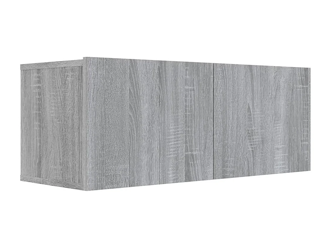 Ballinger Tv-meubel 80x30x30 cm bewerkt hout grijs sonoma eikenkleurig