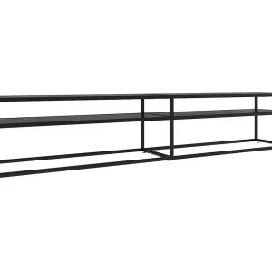 Ballypatrick Tv-meubel 220x40x40,5 cm gehard glas zwart Ballypatrick Tv-meubel 220x40x40,5 cm gehard glas zwart