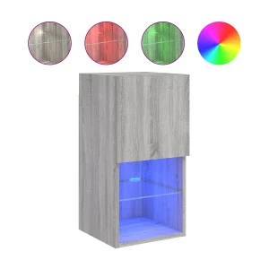 Almar Tv-meubel met LED-verlichting 30,5x30x60 cm grijs sonoma eiken Almar Tv-meubel met LED-verlichting 30,5x30x60 cm grijs sonoma eiken